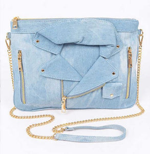 Light Denim Clutch