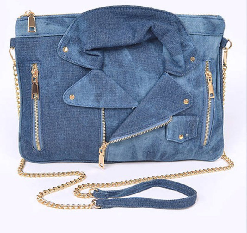 Dark Denim Clutch