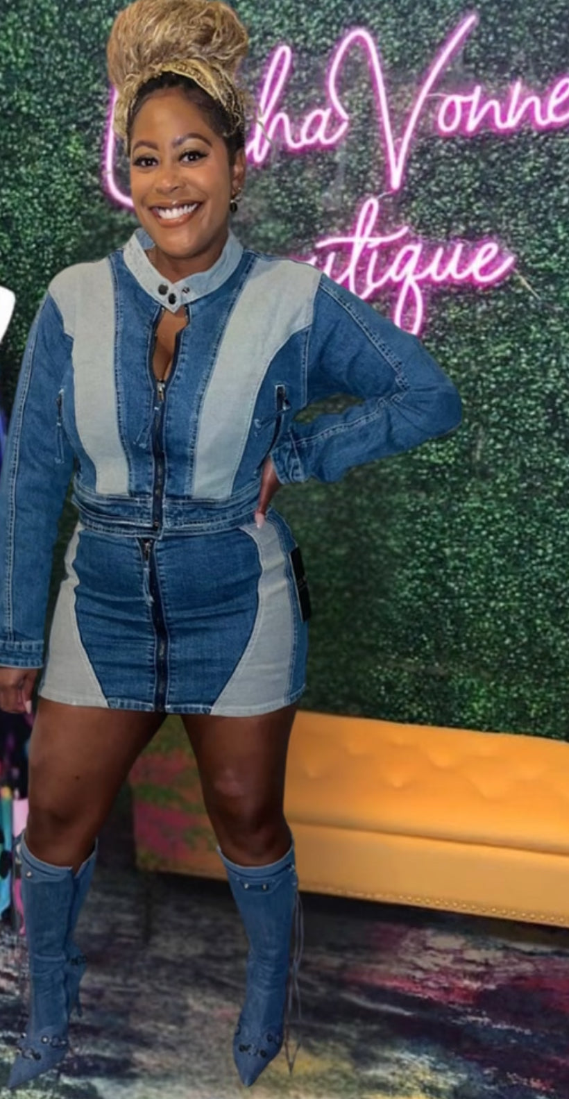 “Denim Blues”Skirt Set