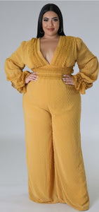 Baddie Jumpsuit (Mustard)